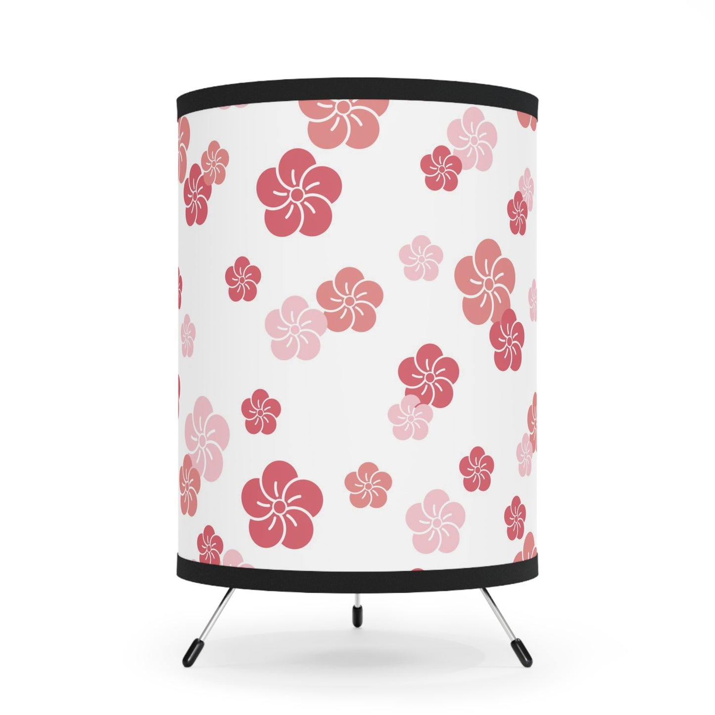 Cherry Blossoms Tripod Table Lamp USCA Plug Home Decor One size Black