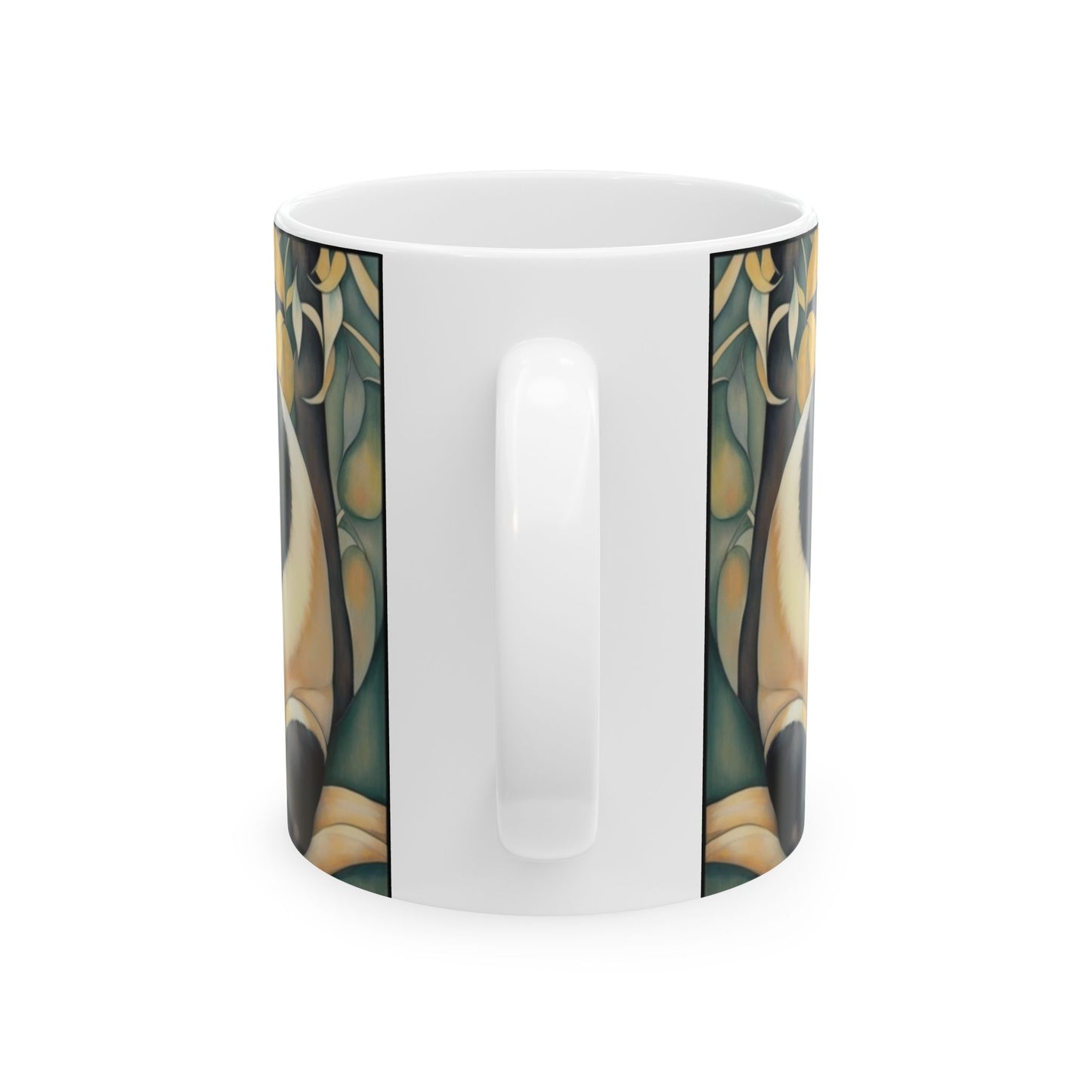 Panda Coffee Mug 11oz Art Nouveau Ceramic Cup