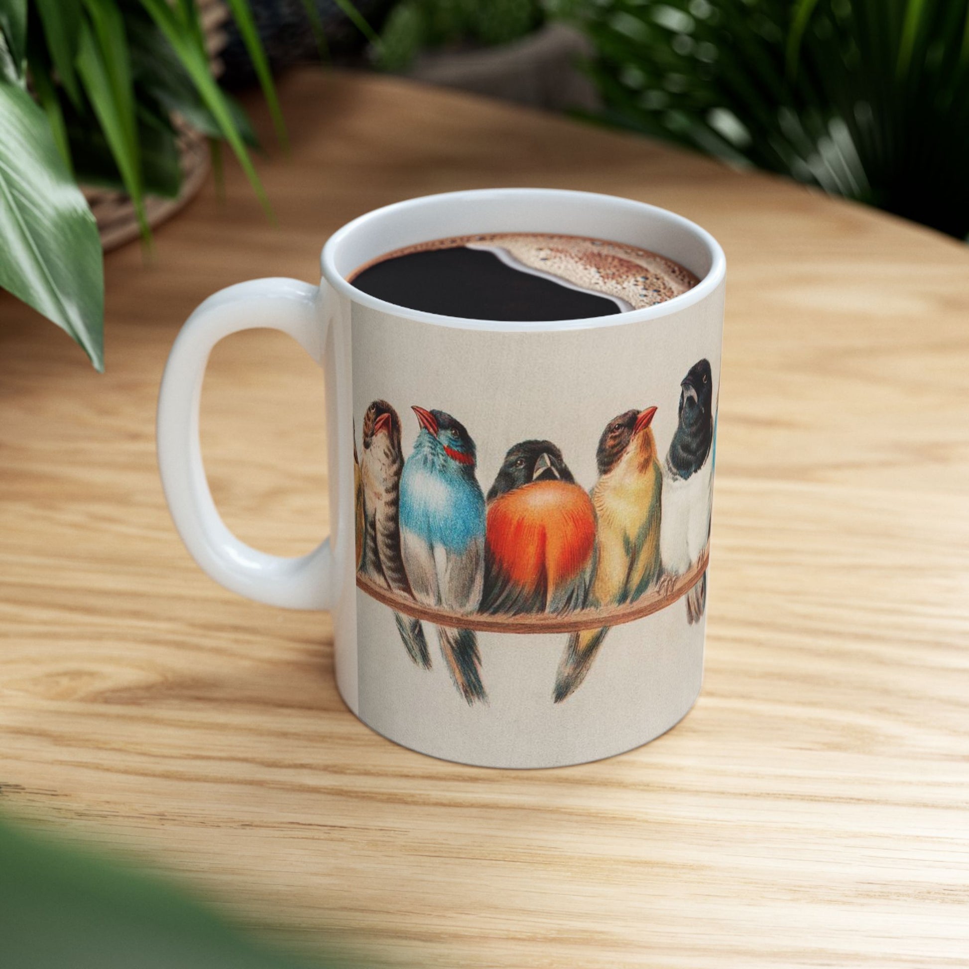 A Perch of Birds Ceramic Coffee Mug 11oz Hector Giacomelli Art Mug