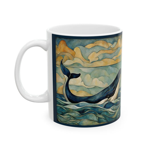 Whale Coffee Mug Tea Ceramic 11oz