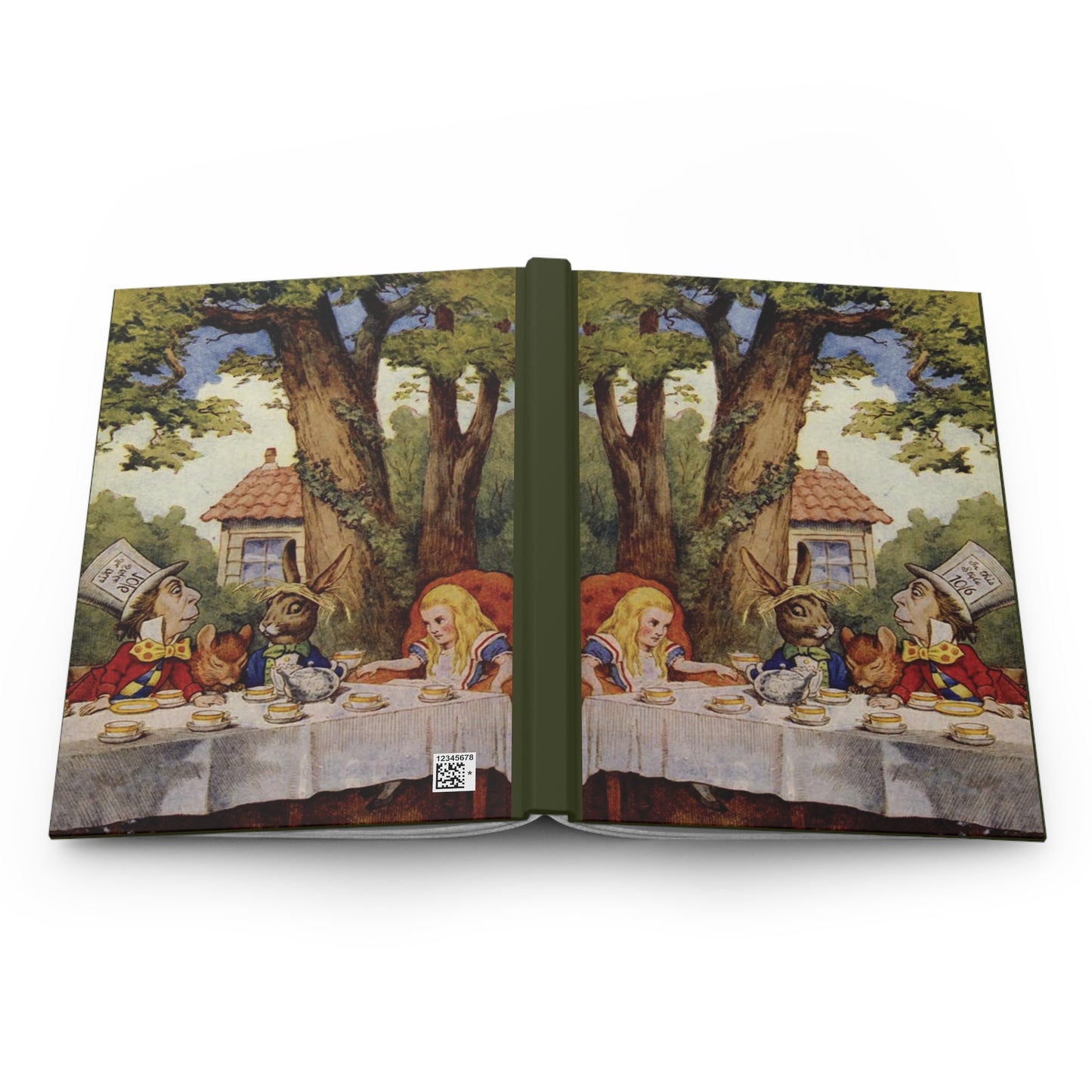 Mad Tea Party Hardcover Journal Alice In Wonderland Art Paper products