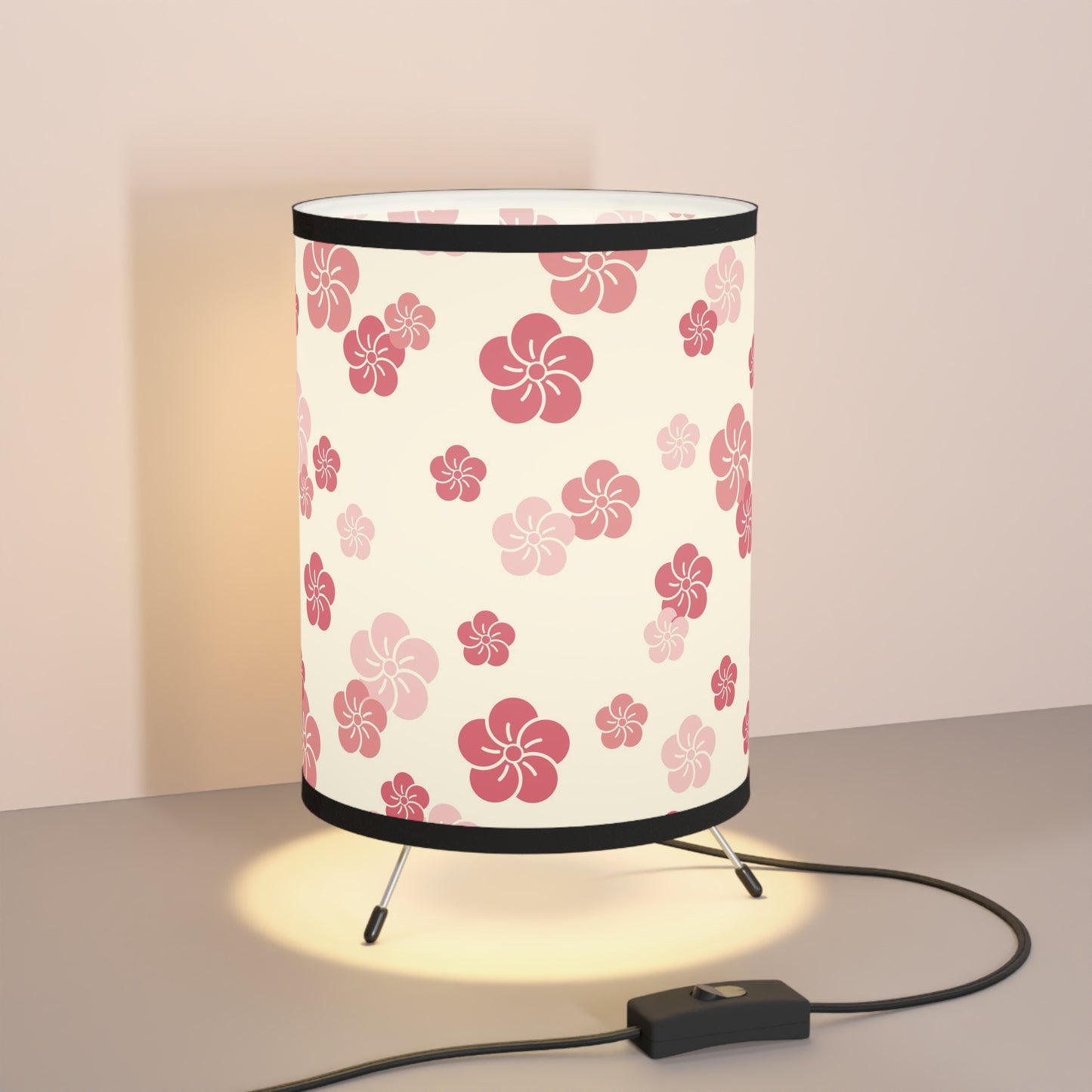 Cherry Blossoms Tripod Table Lamp USCA Plug Home Decor