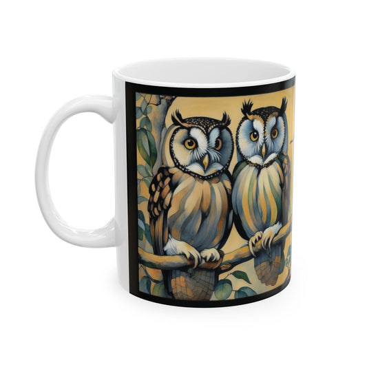 Owls Coffee Mug Tea Ceramic Cup 11oz