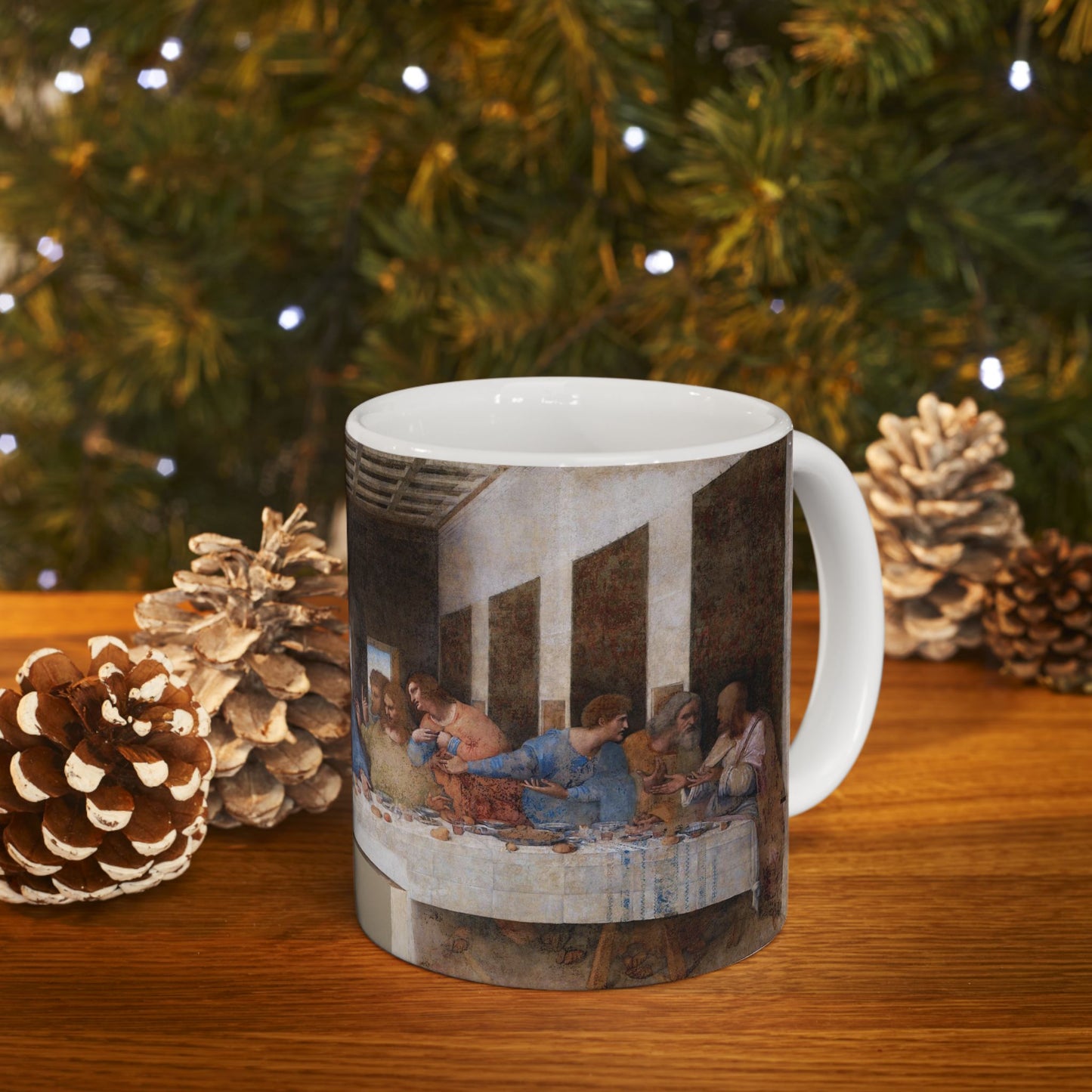 The Last Supper Da Vinci Art Ceramic Mug 11oz 11oz Coffee Mugs Holiday Picks Home & Living Kitchen mug Mugs Sublimation White base Mug