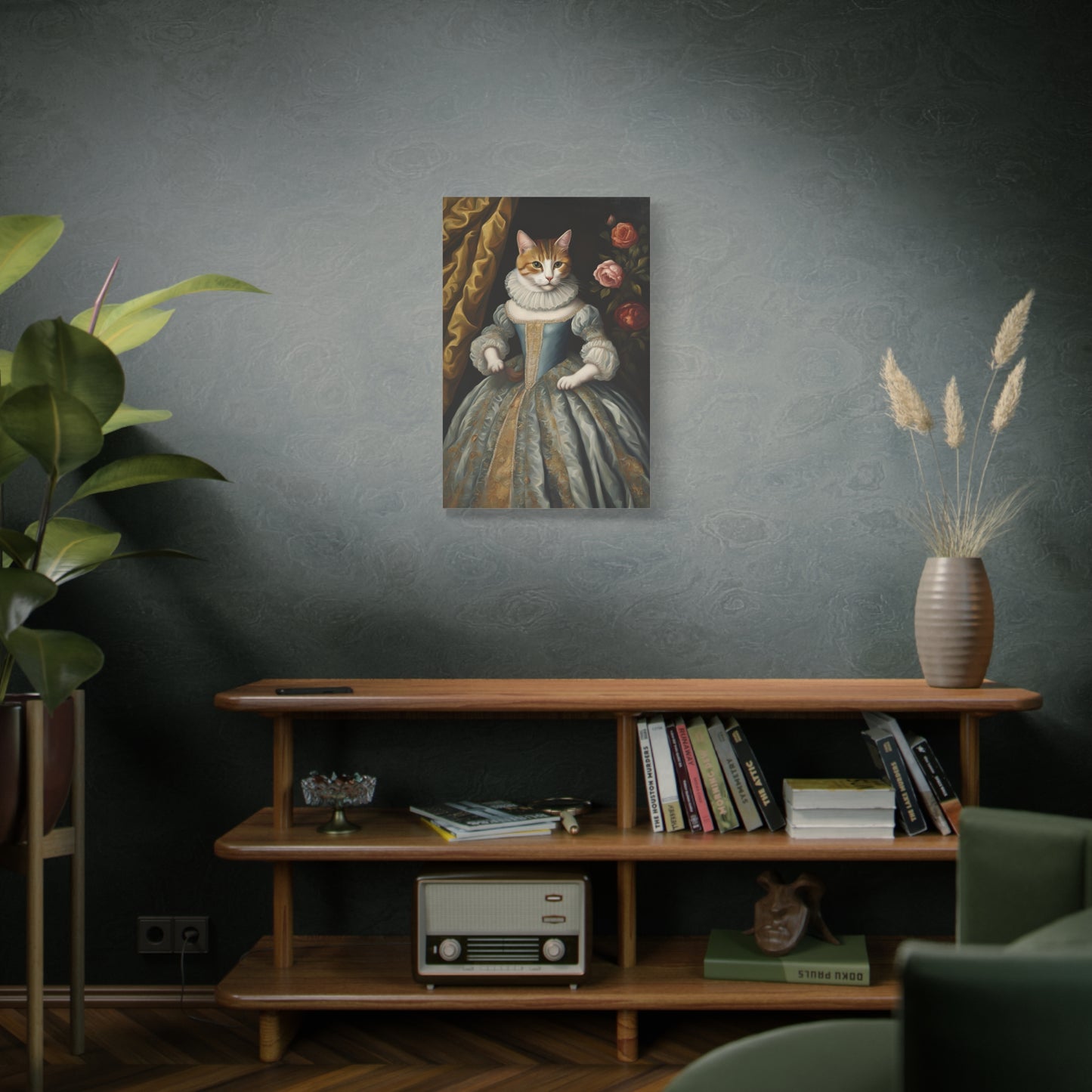 Cat Of The Renaissance Art Canvas Print Wall Decor 20x30 Inch Ready To Hang Canvas