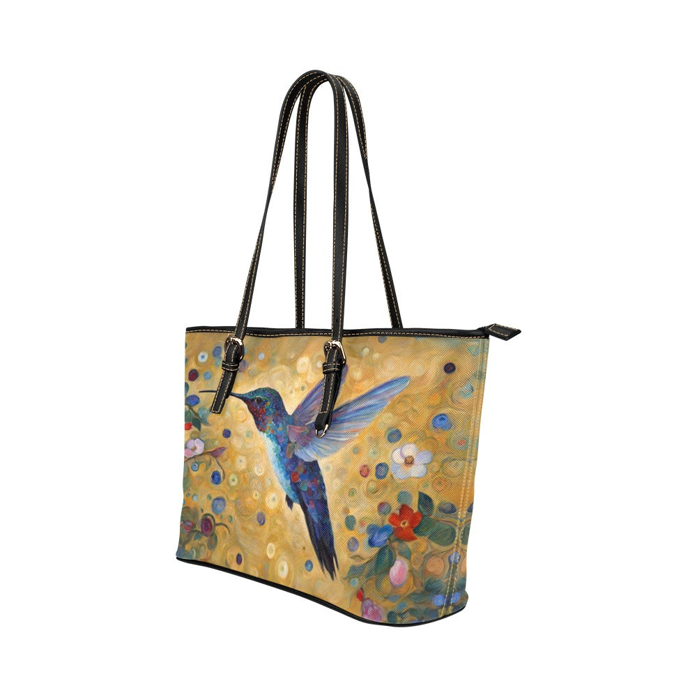 Hummingbird Shoulder Tote Bag 17.5" x 11" PU Faux Leather 17.5" x 11" Art Carry On Home Decor PU Leather Shoulder Bag Tote Tote Bag Travel Tote Bag