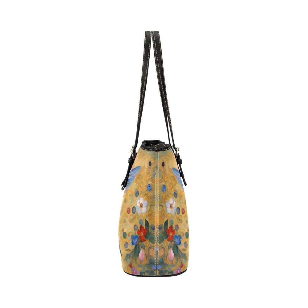 Hummingbird Shoulder Tote Bag 17.5" x 11" PU Faux Leather 17.5" x 11" Art Carry On Home Decor PU Leather Shoulder Bag Tote Tote Bag Travel Tote Bag