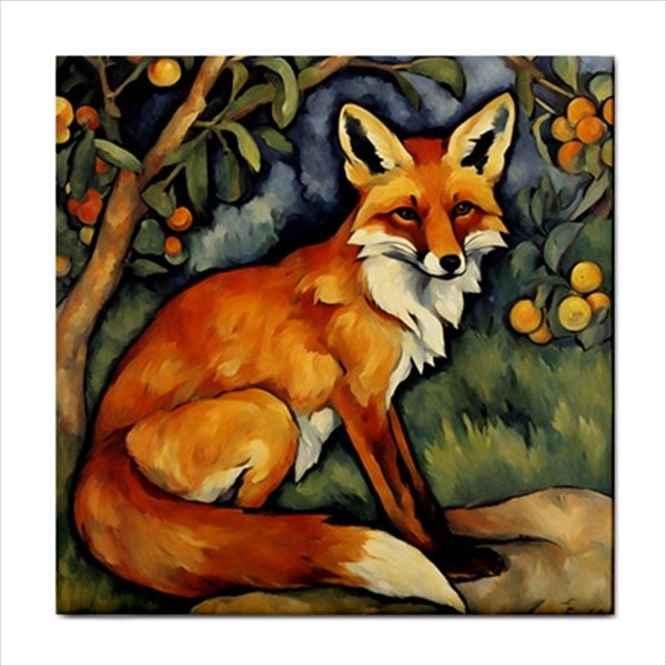 Fox Ceramic Tile Decorative Backsplash 4.25 Inches Ceramic Tile