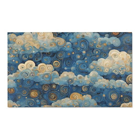 Blue Cloudy Sky Area Rug 36x60 inches 36x60 Inch Rug Area Rug Polyester Chenille Rug Rectangular Rug Rug