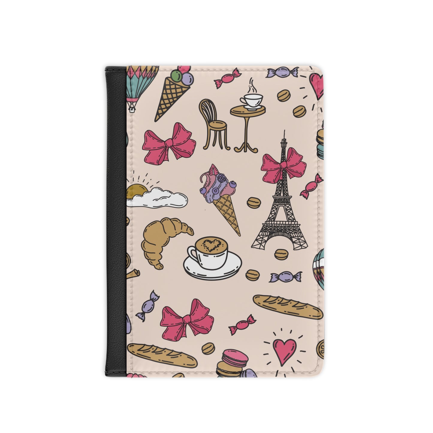 Paris Icons Passport Cover Travel ID Holder Paris Passport Passport Cover Pink Travel Handbag & Wallet Accessories