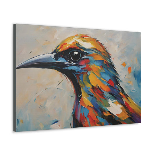 Colorful Crow Canvas 30 by 20 Inch Wall Art 30x20 Canvas 30x20 Inch Bird Canvas Print Crow Modern Art Office Art wall art