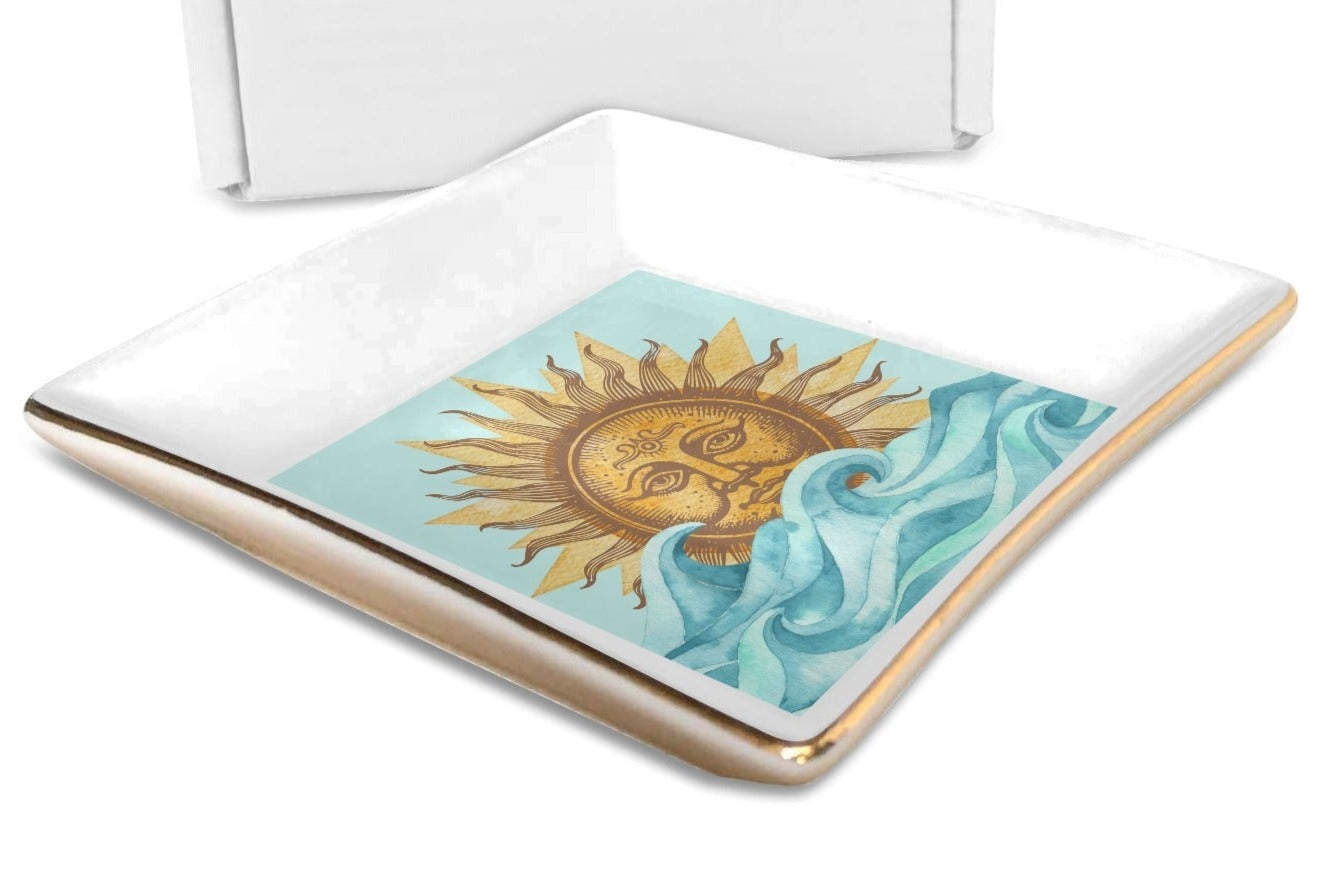 Sun And Sea Art Ceramic Jewelry Tray Jewelry Tray