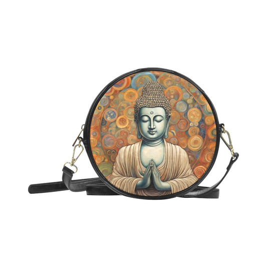 Buddha Art Nouveau Purse Round PU Leather Art Nouveau Buddha PU Leather Purse Round Purse Purse