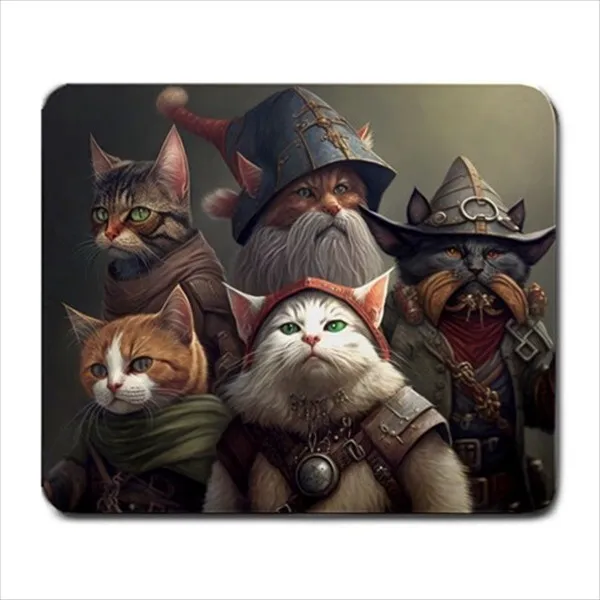 Cat Wizard Feline Art Non Slip Computer Mouse Pad Mat Art Mouse Pad Cat Computer Mat Mouse Mouse Pad mousepad Office Accessory Mouse Pad