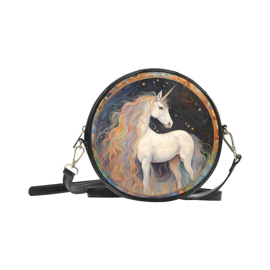 Unicorn Art Nouveau Purse Round PU Leather Art Nouveau PU Leather Purse Round Purse Unicorn Purse