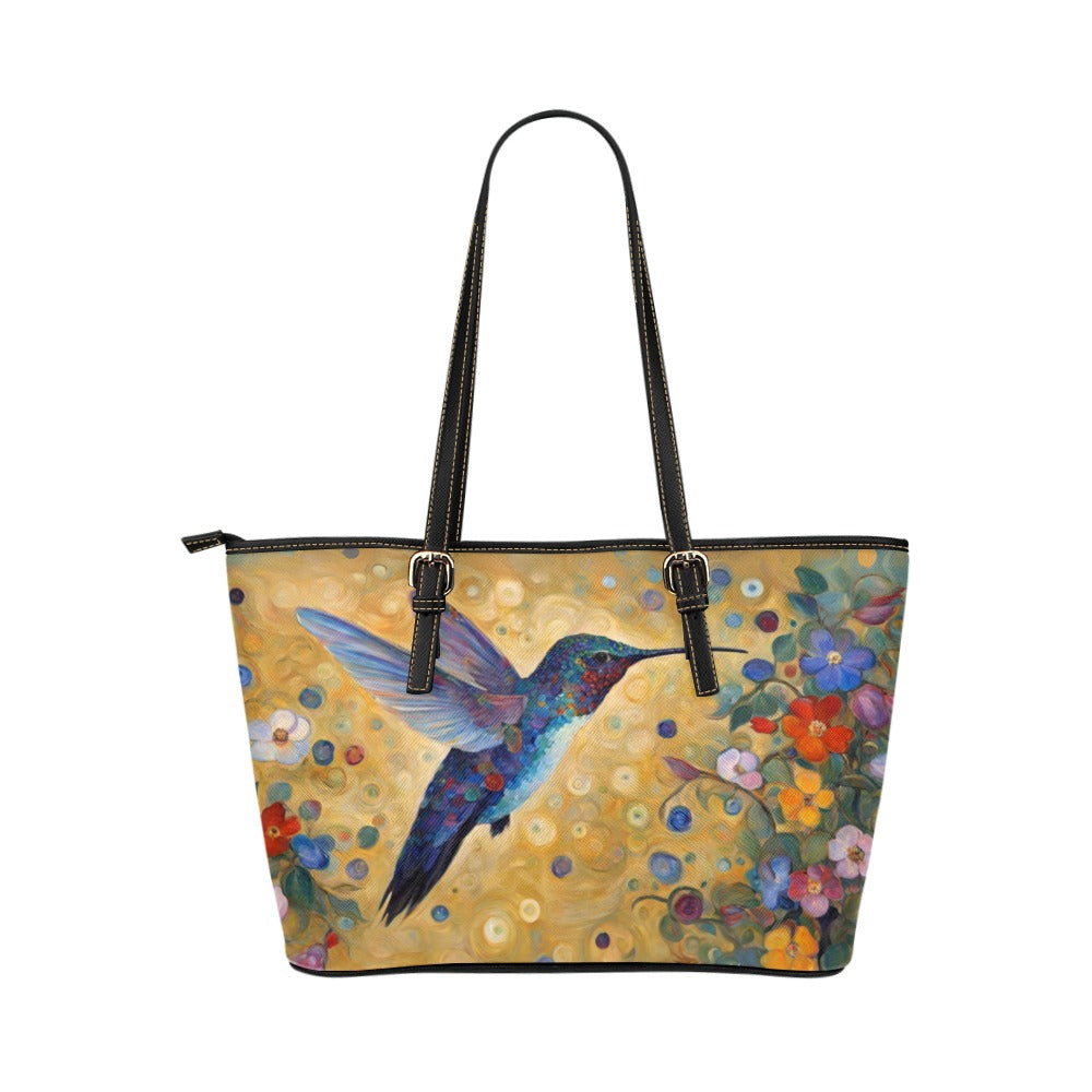 Hummingbird Shoulder Tote Bag 17.5" x 11" PU Faux Leather 17.5" x 11" Art Carry On Home Decor PU Leather Shoulder Bag Tote Tote Bag Travel Tote Bag