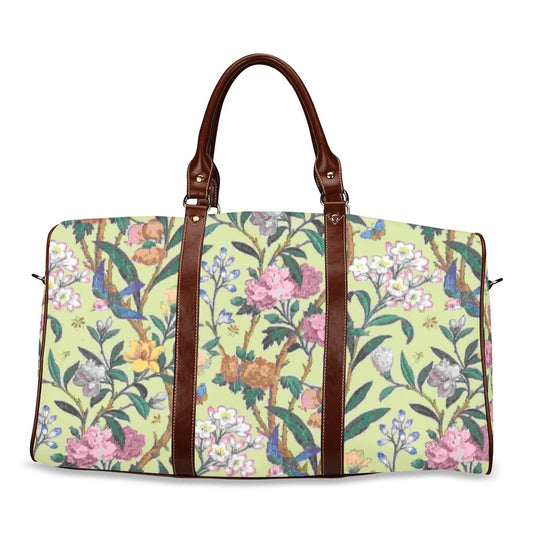 Travel Overnight Bag Carry On Vintage Floral Pattern Water Resistant Art Carryon Flower Flower Art Flower Garden Flower Pattern Flowers Overnight Bag Pink Flowers Shoulder Bag Travel waterproof travel bag Tote Bag