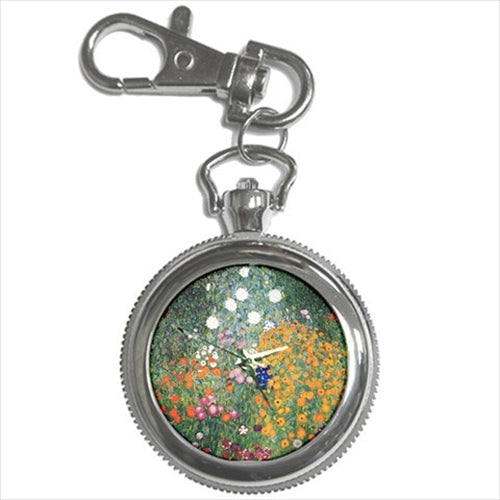 Flower Garden Gustav Klimt Art Nouveau Key Chain Watch