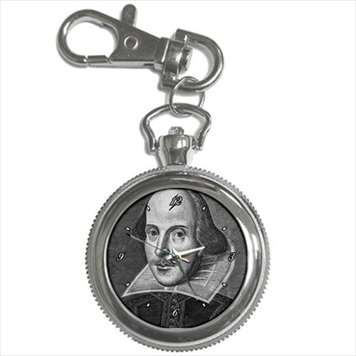 William Shakespeare Martin Droeshout Art Key Chain Watch Art Key Chain Watch Martin Droeshout Shakespeare Watch Key Chain Watch