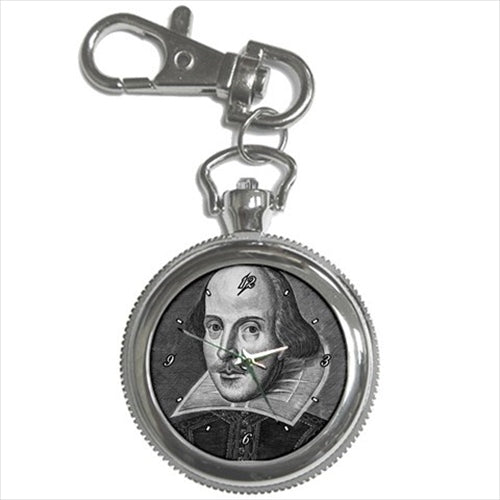 William Shakespeare Martin Droeshout Art Key Chain Watch
