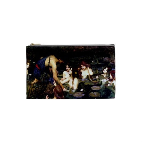 Hylas And The Nymphs Waterhouse Art Cosmetic Trinket Zippered Pouch Bag 7 by 4 Inch Pouch