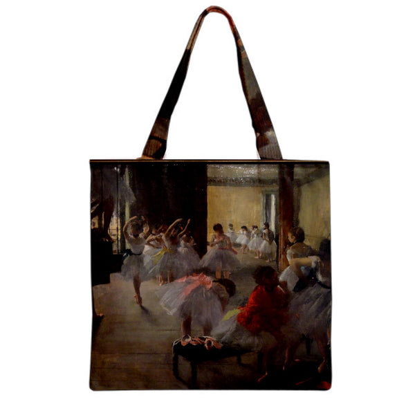 Dance Class Degas Ballet Art Canvas Grocery Shopping Book Tote Bag