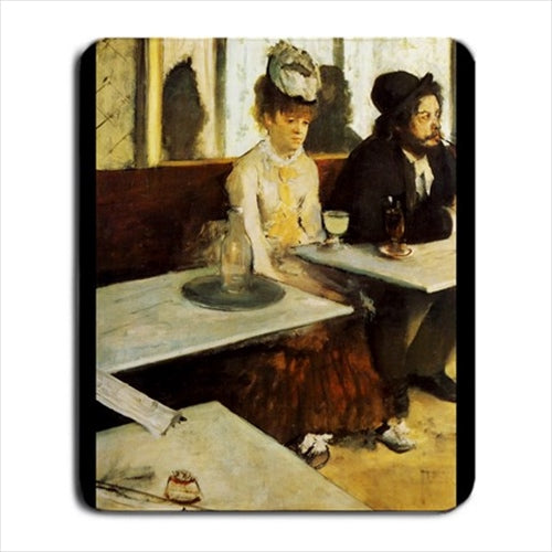 The Absinthe Drinker Edgar Degas Art Computer Mat Mouse Pad