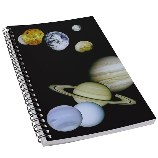 Planets Outer Space Solar System 50 Page Lined Spiral Notebook