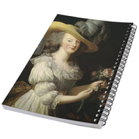 Queen Marie Antoinette Portrait Art 50 Page Lined Spiral Notebook