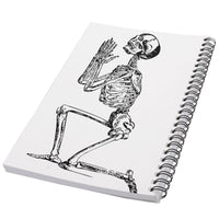 Skeleton Praying 50 Page Lined Spiral Notebook