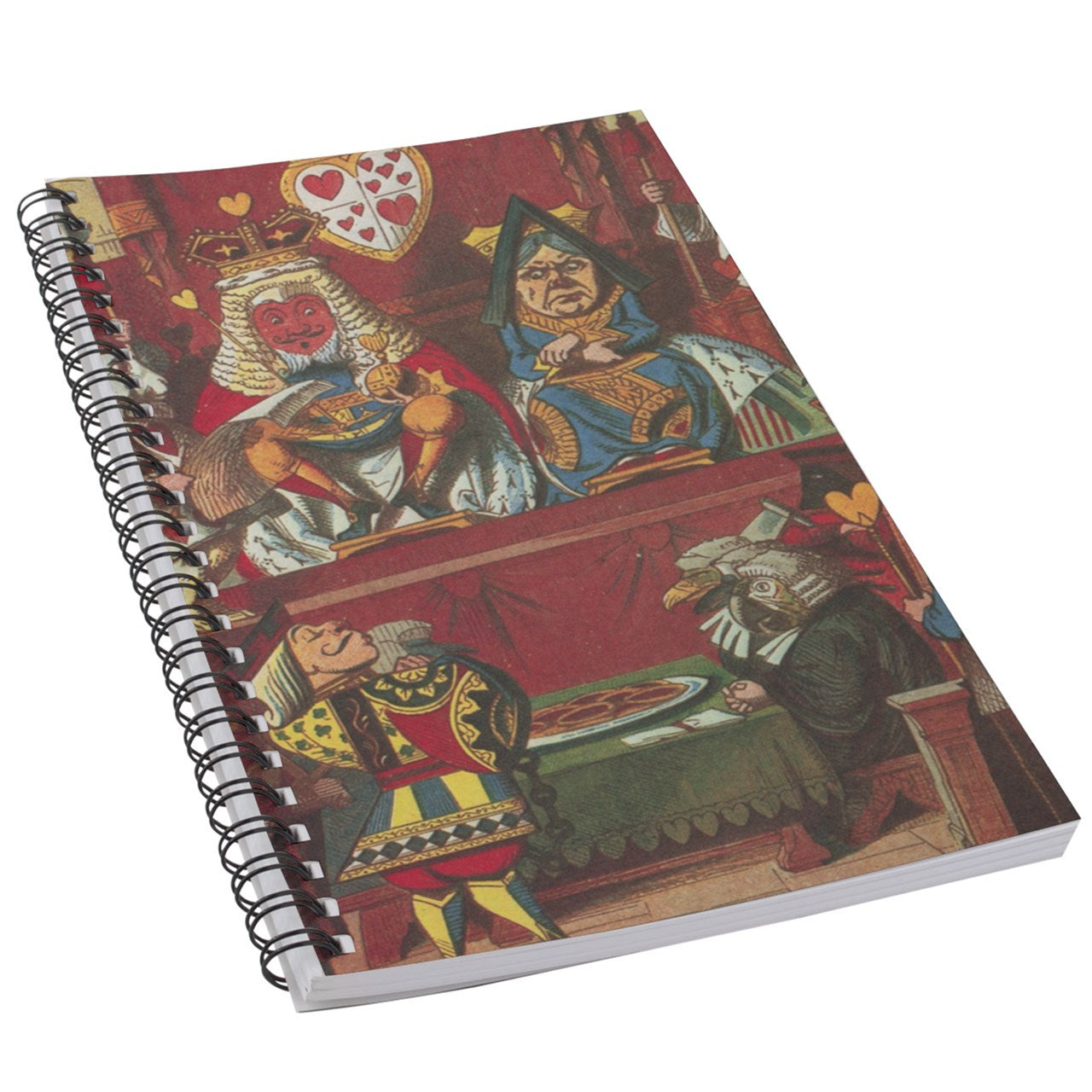 Queen And King Of Hearts Art 50 Page Lined Spiral Notebook Notebook