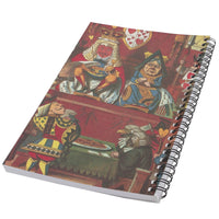 Queen And King Of Hearts Art 50 Page Lined Spiral Notebook