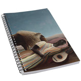 The Sleeping Gypsy Henri Rousseau Art 50 Page Lined Spiral Notebook