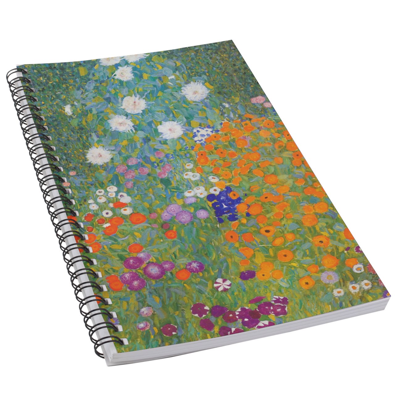 Flower Garden Gustav Klimt Art Nouveau 50 Page Lined Spiral Notebook Notebook