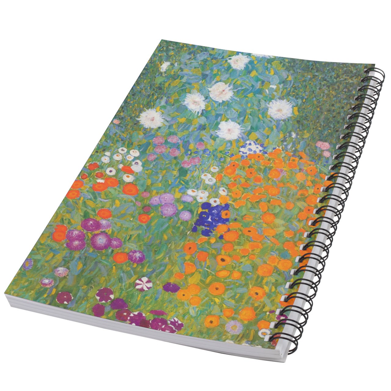 Flower Garden Gustav Klimt Art Nouveau 50 Page Lined Spiral Notebook Notebook