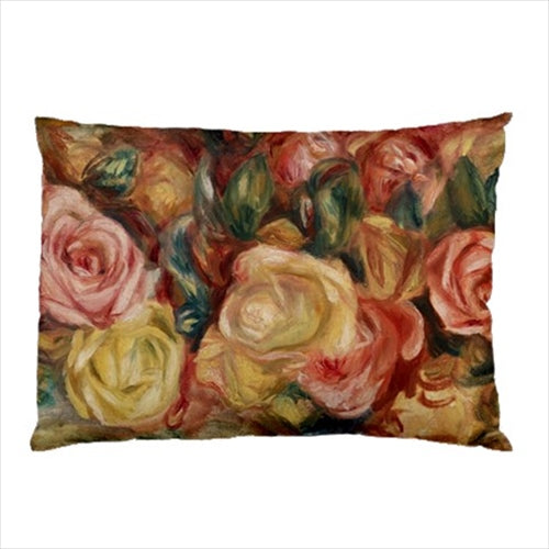 Roses Renoir Art Pillow Case Art Pillowcase Pillowcase