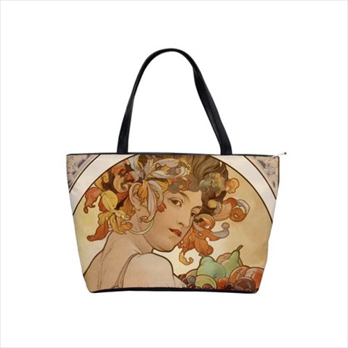 Fruit Female Art Nouveau Shoulder Bag Alphonse Mucha Art Art Nouveau Bag Fashion Handbag Ladies Luggage Tote Bag Shoulder Bag