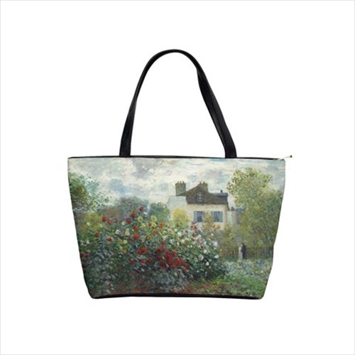 Monet Artist's Garden Flower Art Shoulder Bag