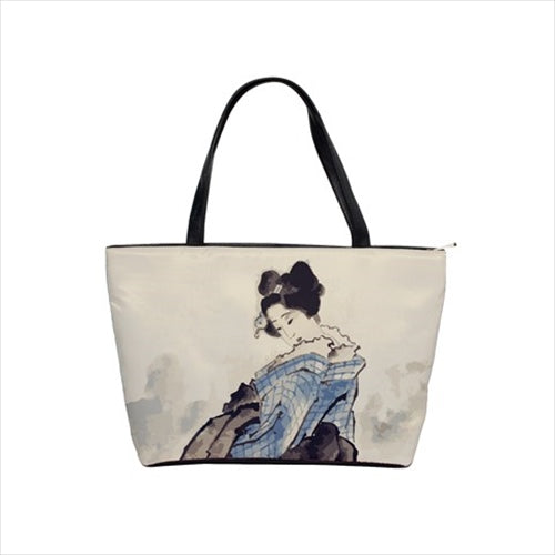 Japanese Woman Hokusai Art Shoulder Bag Art Fashion Handbag Hokusai Japanese Ladies Luggage Tote Bag Shoulder Bag