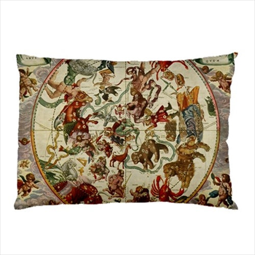 Northern Stellar Hemisphere Map Art Pillow Case Pillowcase