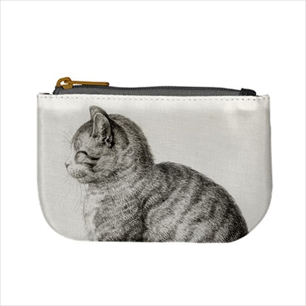 Cat Profile Kitty Art Mini Change Coin Purse Coin Purse