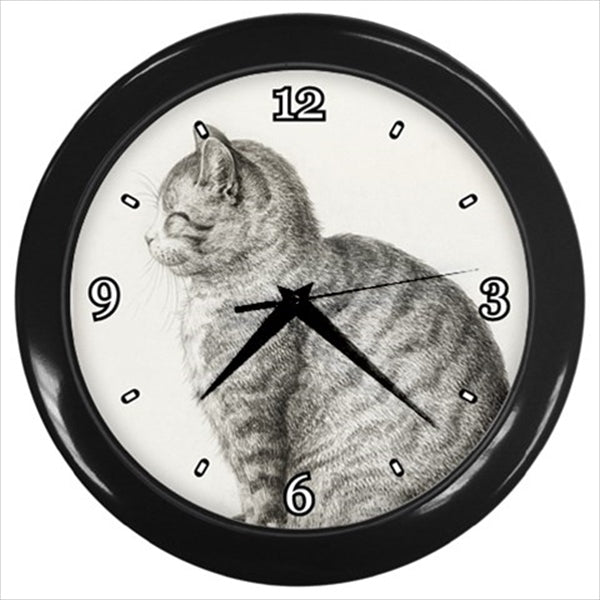 Cat Profile Art Wall Clock