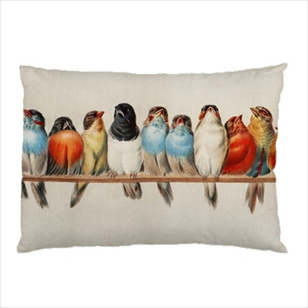 Song Birds Art Print Polyester Bed Pillow Case Art Birds Pillowcase Pillowcase