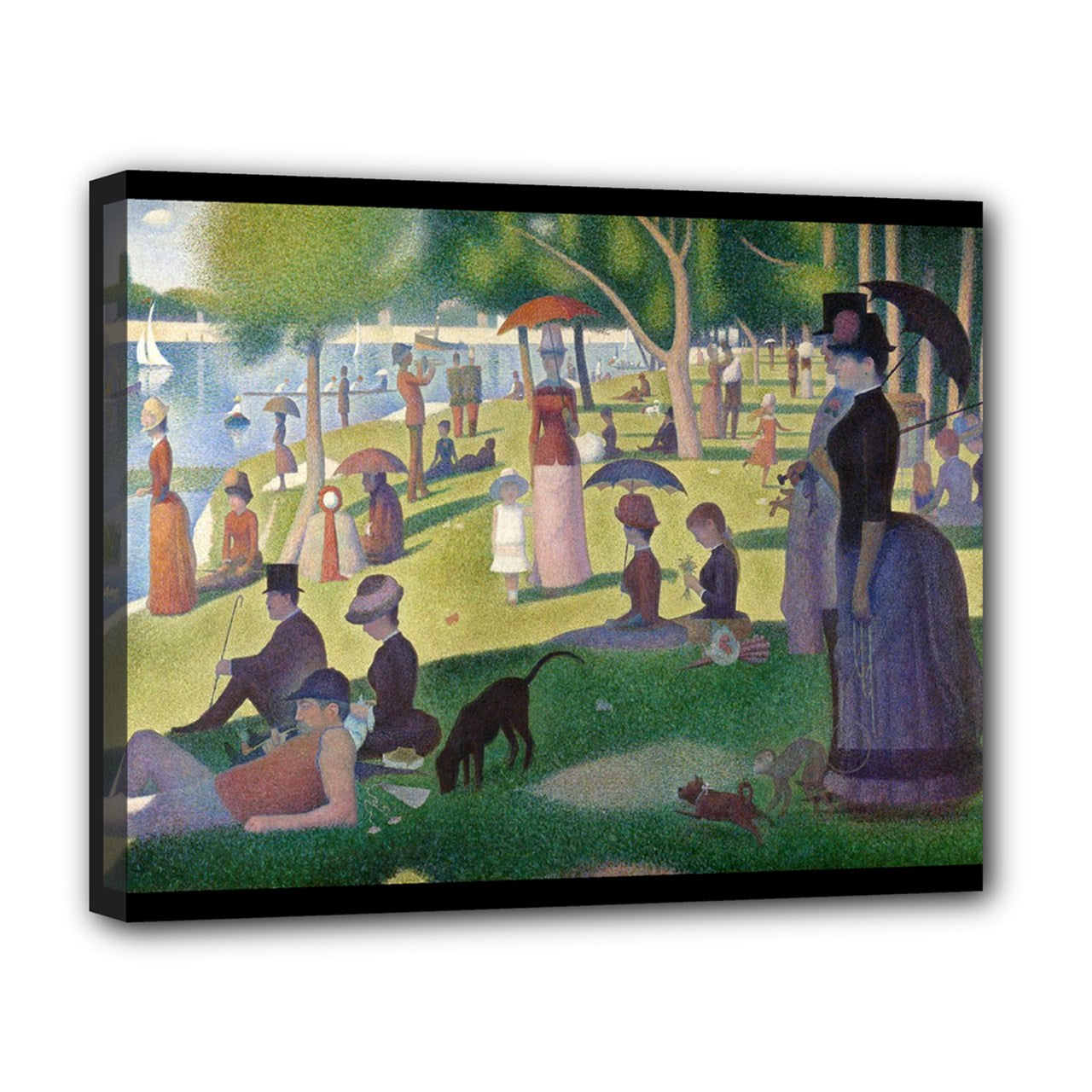 A Sunday Afternoon on the Island of La Grande Jatte Georges Seurat Canvas Art Print 20 by 16 Inches 20" by 16" Art Canvas georges seurat Home Decor Print Stretched Canvas wall art Stretched Canvas 20" by 16"