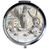 Alice In Wonderland March Hare Art Makeup Purse Mirror Compact