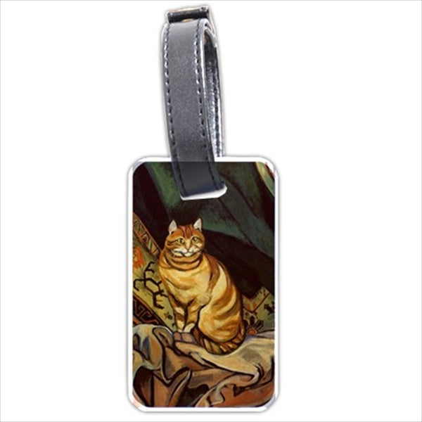 Cat Sitting Feline Art Suzanne Valadon Personalized Luggage Tag Luggage Tags