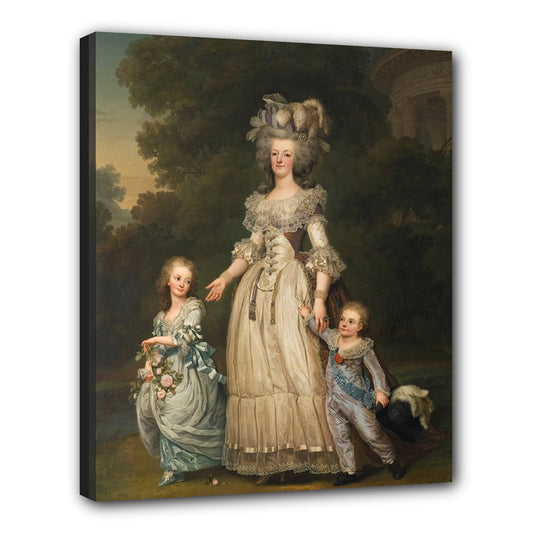 Queen Marie Antoinette Wertmuller Stretched Canvas Wall Art Print 24 by 20 Inches 20" by 24" Art Canvas Home Decor Marie Antoinette Print Queen Stretched Canvas wall art Stretched Canvas 24" by 20"