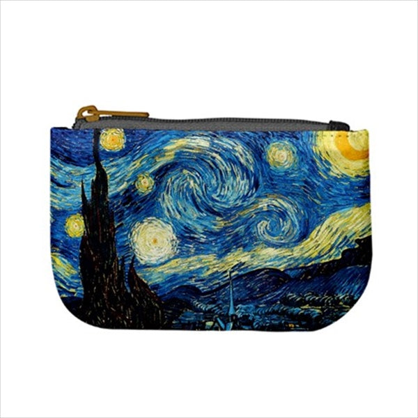 Starry Night Vincent Van Gogh Art Mini Change Coin Purse Art Change Purse Coin Purse Starry Starry Night Van Gogh Vincent Van Gogh Coin Purse