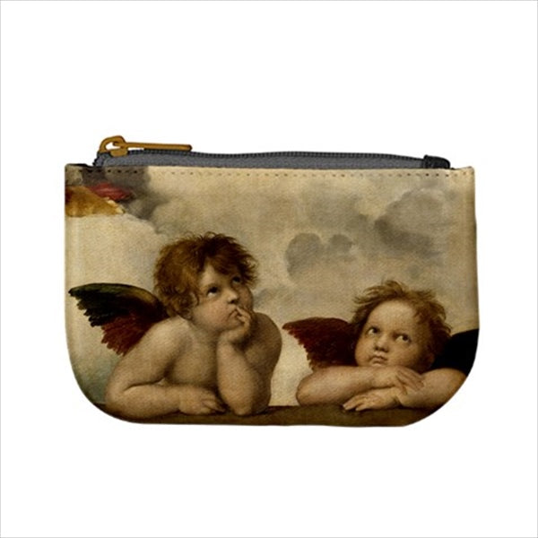 Angels Cherubs Sistine Madonna Raphael Art Mini Change Coin Purse Coin Purse