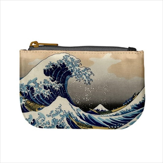 Great Wave Mount Fuji Japanese Art Mini Change Coin Purse Art Change Purse Coin Purse Hokusai Japan Japanese Mount Fuji Coin Purse